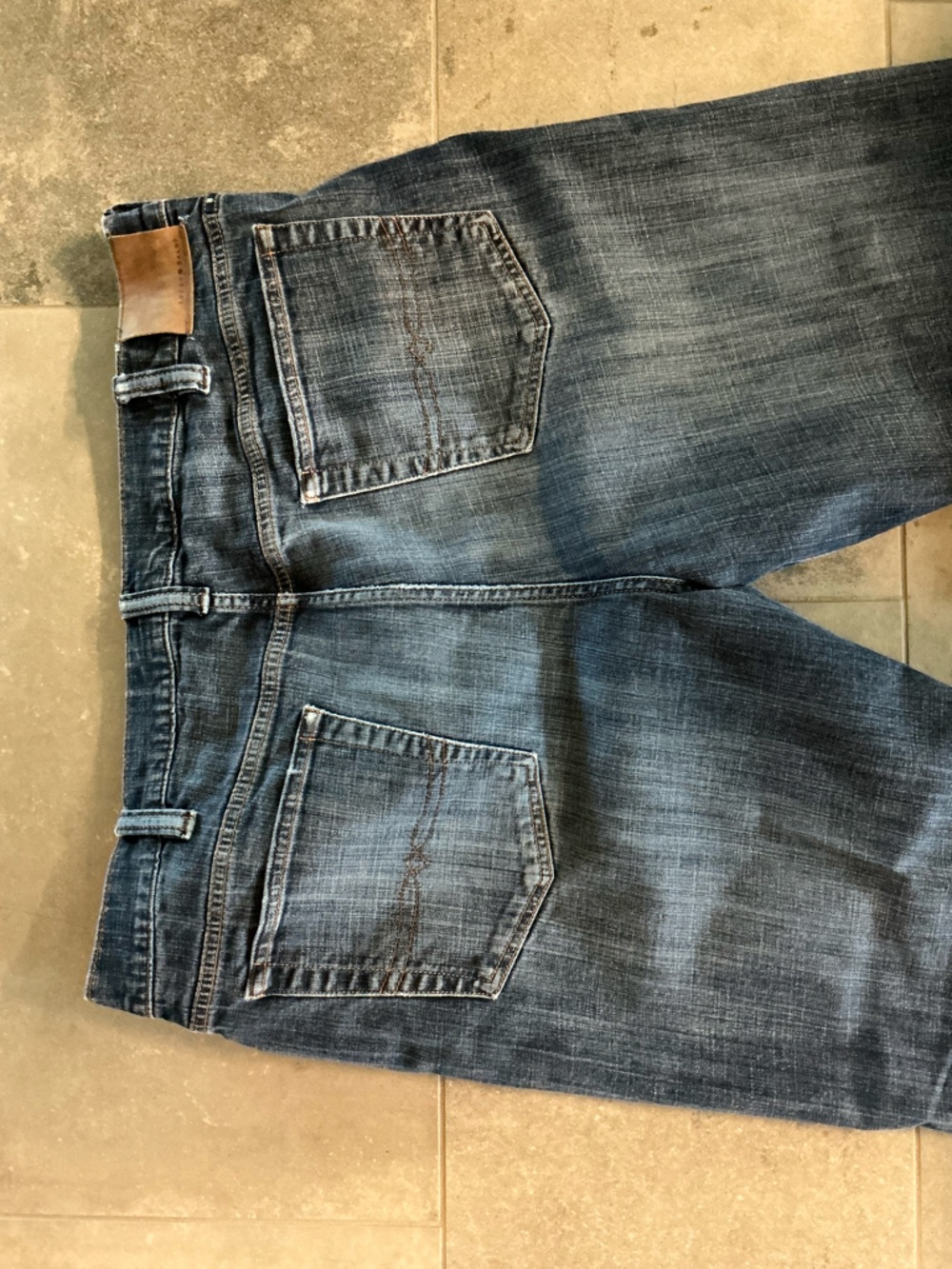 Lucky Brand Men's Dark Blue Washed Relaxed Jeans